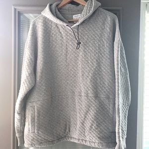 Urban Outfitters gray quilted pull-over hoodie